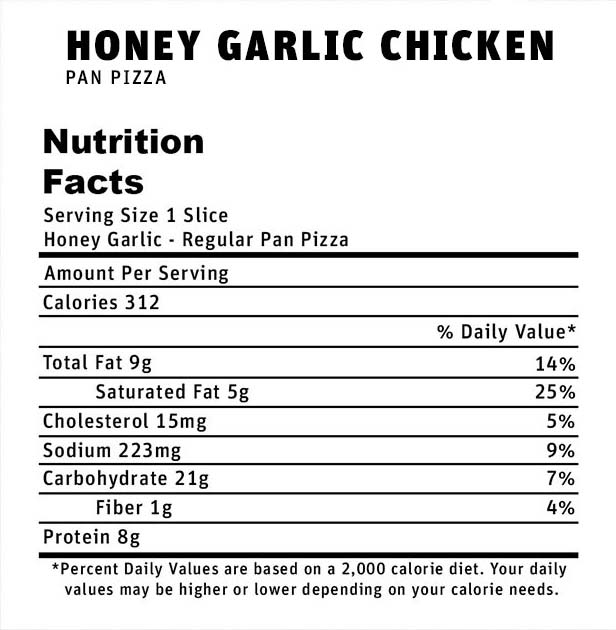 HONEY Garlic Chicken Pan Pizza