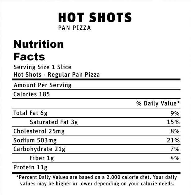 Hot Shots Pan Pizzas