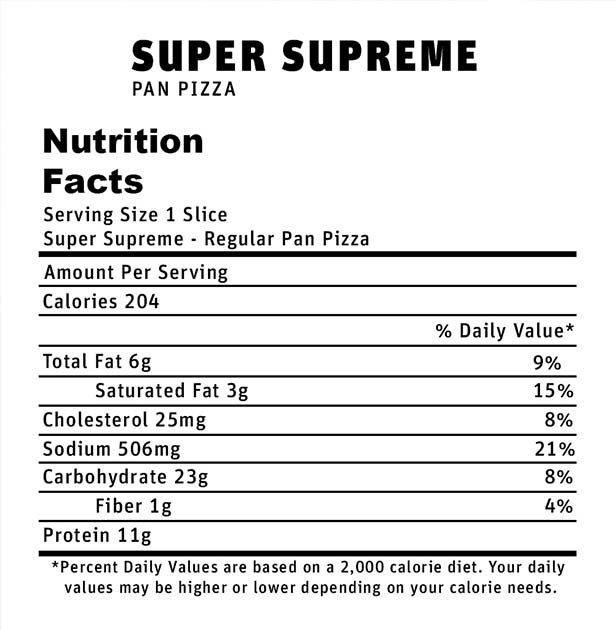 Super Supreme Pan Pizzas